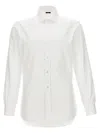 Barba Napoli Honeycomb-pattern Cotton Shirt In White