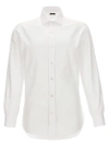 Barba Napoli Tailored Cotton Shirt Buttoned Cuffs In White
