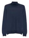 Barba Napoli Turtleneck Long-sleeve Sweater In Blue
