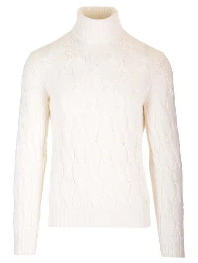 Barba Napoli Turtleneck Sweater In White