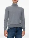 Barba Napoli Turtleneck Wool Sweater In Gray