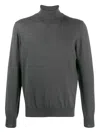 Barba Napoli Turtleneck Wool Sweater In Gray