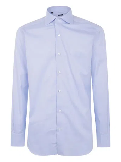 Barba Napoli Light Blue Cotton Button-down Shirt Barba