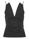 Barba Napoli V-neck Top In Black