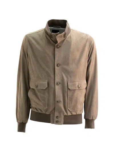 Barba Napoli Vermont Bomber Jacket In Brown