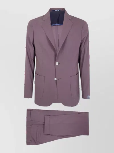 Barba Napoli Easy Suit Mono Napoli Chino Trousers In Purple