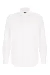 Barba Napoli White Poplin Shirt In White