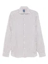 Barba Napoli Barba Brown And White Striped Shirt In Multi