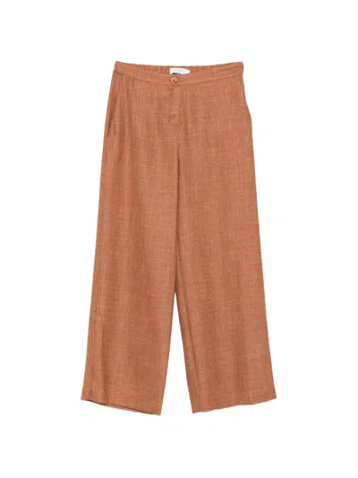 Barba Napoli Wide-leg Elasticated-waist Trousers In Brown