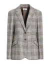 Barba Napoli Woman Blazer Grey Size 6 Virgin Wool, Alpaca Wool, Polyamide, Silk, Linen In Grey