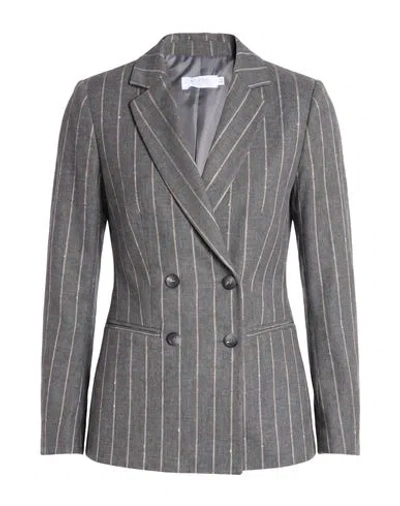 Barba Napoli Woman Blazer Grey Size 6 Polyester, Viscose, Virgin Wool, Elastane