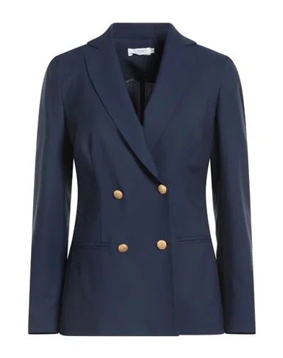 Barba Napoli Woman Blazer Navy Size 4 Virgin Wool