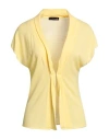 Barba Napoli Woman Cardigan Yellow Size 10 Viscose, Acrylic In Yellow