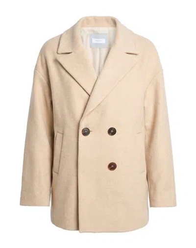 Barba Napoli Woman Coat Beige Size 8 Cashmere