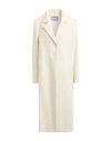 Barba Napoli Woman Coat Cream Size 8 Virgin Wool In Neutral