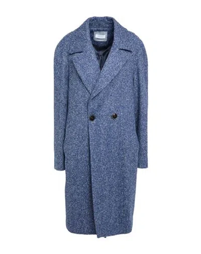 Barba Napoli Woman Coat Light Blue Size 8 Virgin Wool, Merino Wool, Cashmere, Nylon