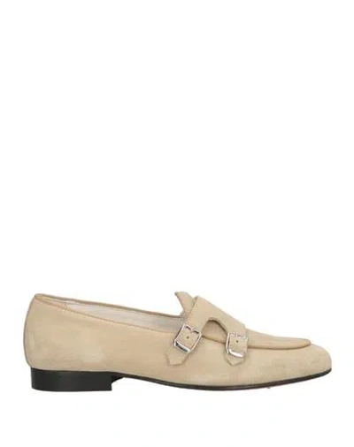 Barba Napoli Woman Loafers Beige Size 8 Leather In Sand