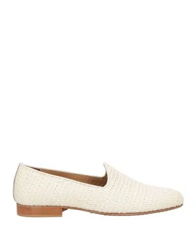 Barba Napoli Woman Loafers Ivory Size 8 Natural Raffia In White