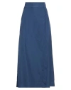 Barba Napoli Woman Maxi Skirt Navy Blue Size 10 Cotton