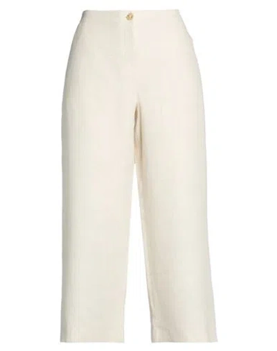 Barba Napoli Woman Pants Beige Size 12 Virgin Wool, Silk, Linen In Neutral