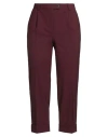 Barba Napoli Woman Pants Burgundy Size 6 Virgin Wool, Elastane
