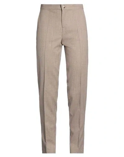 Barba Napoli Woman Pants Khaki Size 4 Virgin Wool In Brown