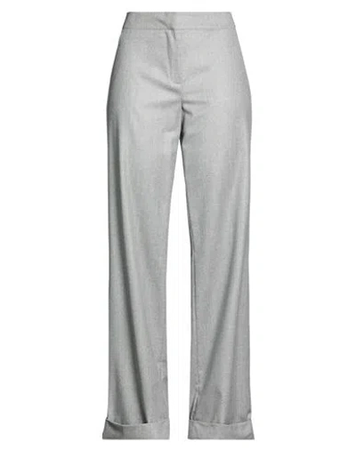 Barba Napoli Woman Pants Light Grey Size 6 Virgin Wool In Gray