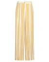 Barba Napoli Woman Pants Light Yellow Size 8 Silk In Yellow