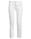 Barba Napoli Woman Pants White Size 24 Cotton, Elastane