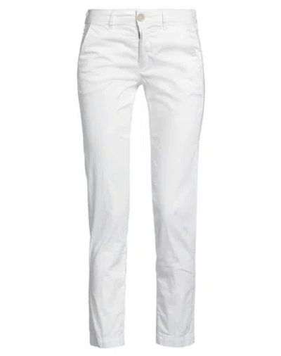 Barba Napoli Woman Pants White Size 24 Cotton, Elastane
