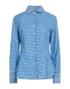 Barba Napoli Woman Shirt Blue Size 12 Cotton