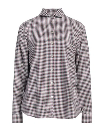 Barba Napoli Woman Shirt Brick Size 8 Cotton In Red