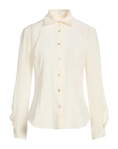 Barba Napoli Woman Shirt Ivory Size 6 Silk In White
