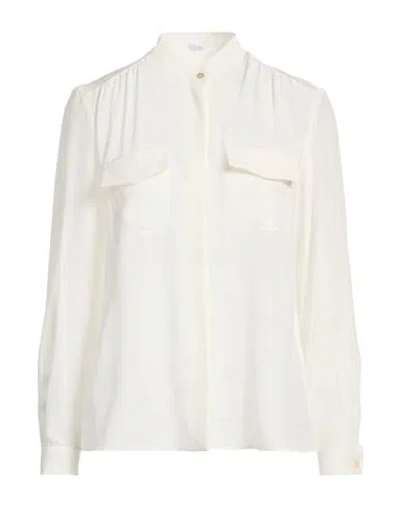 Barba Napoli Woman Shirt Ivory Size 6 Silk In White