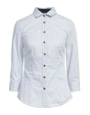 Barba Napoli Woman Shirt Navy Size 4 Cotton, Polyamide, Elastane In Navy Blue