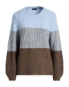 Barba Napoli Woman Sweater Light Blue Size 6 Alpaca Wool, Polyamide, Virgin Wool In Blue