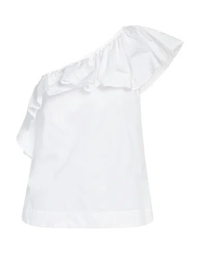 Barba Napoli Woman Top White Size 8 Cotton