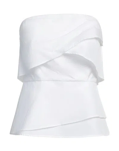 Barba Napoli Woman Top White Size 8 Cotton