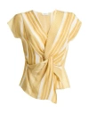 Barba Napoli Woman Top Yellow Size 10 Silk