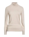 Barba Napoli Woman Turtleneck Beige Size 10 Cashmere In Neutral