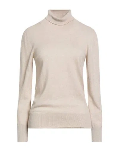 Barba Napoli Woman Turtleneck Beige Size 10 Cashmere In Neutral