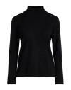 Barba Napoli Woman Turtleneck Black Size 6 Virgin Wool, Viscose, Cashmere