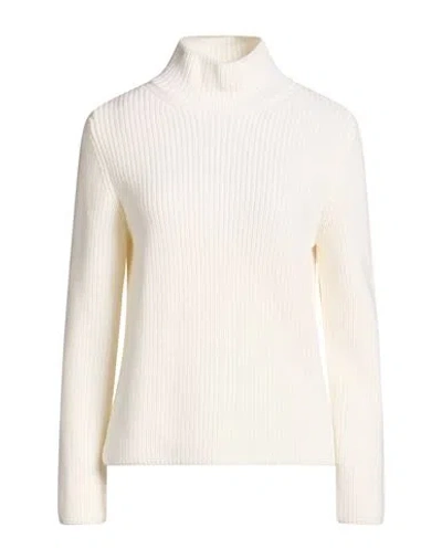 Barba Napoli Woman Turtleneck Ivory Size 2 Virgin Wool In Gray