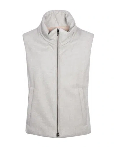 Barba Napoli Woman Vest Light Grey Size 4 Virgin Wool, Elastane, Polyester, Polyamide In Gray