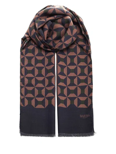 Barba Napoli Wool And Cashmere Scarf In Blue