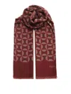 Barba Napoli Wool And Cashmere Scarf In Burgundy