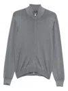 Barba Napoli Zip-fastening Sweater In Gray
