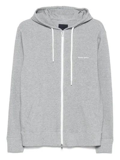 Barba Napoli Zip-up Hoodie In Gray