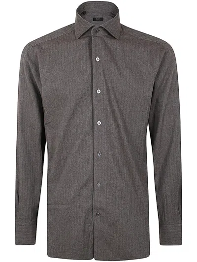 Barba Napoli Barba Neck Shirt Clothing In Brown
