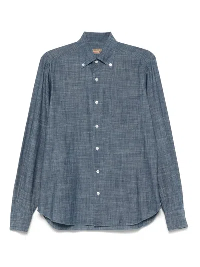 Barba Napoli Oxford Shirt In Blue